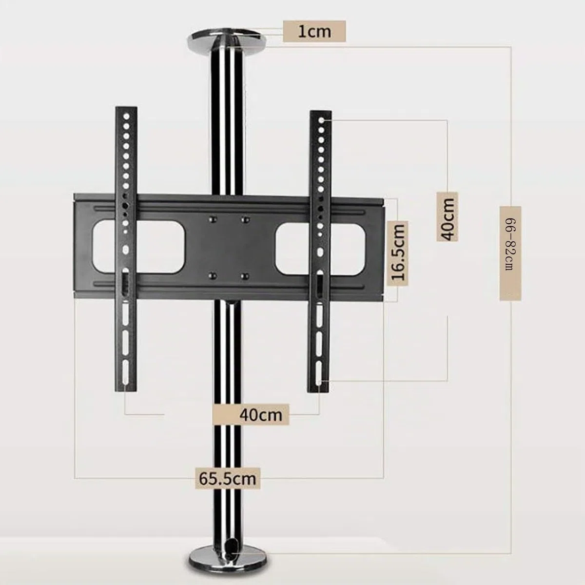 Staffa Parete Divisoria TV LCD - Supporto Da Pavimento Con Telaio Girevole a 360 Gradi, Partizione Gancio Per Mobile TV (66-82cm)
