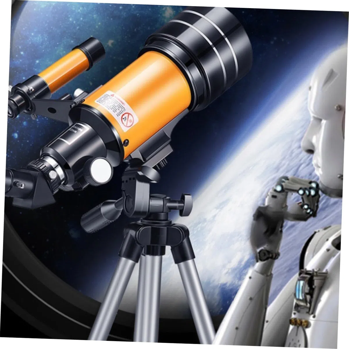 NUOBESTY 1 Pezzo Telescopio Astronomico con Treppiede Regolabile Visibilità Notturna per Osservazioni Spaziali e Pianeti Accessori