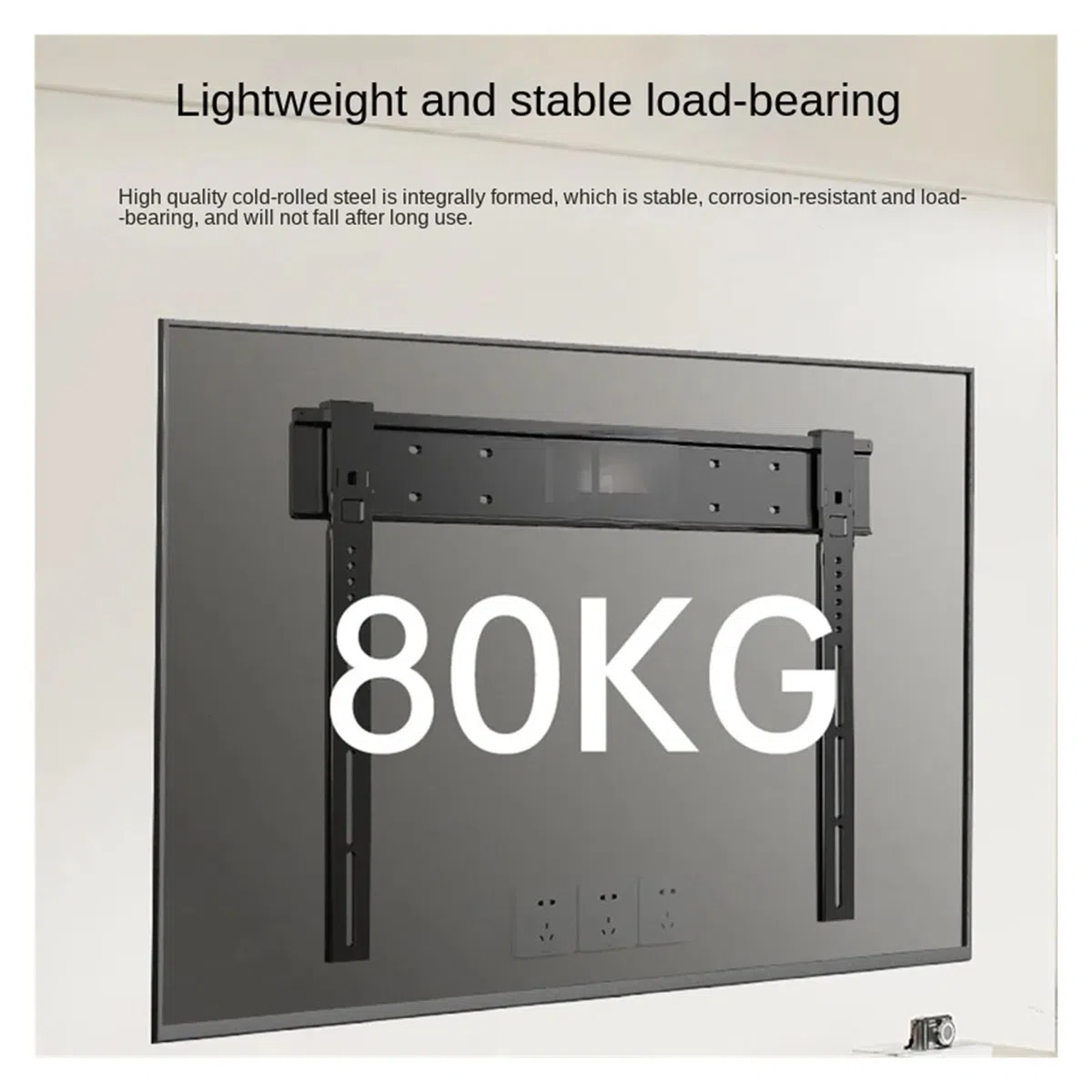 Supporto Da Parete Universale Ultra Sottile For TV For Schermi Piatti/curvi Da 26-90 Pollici, Staffa For TV, Carico Massimo 80 Kg, Supporto VESA 100x100-800x400mm(42-75in)