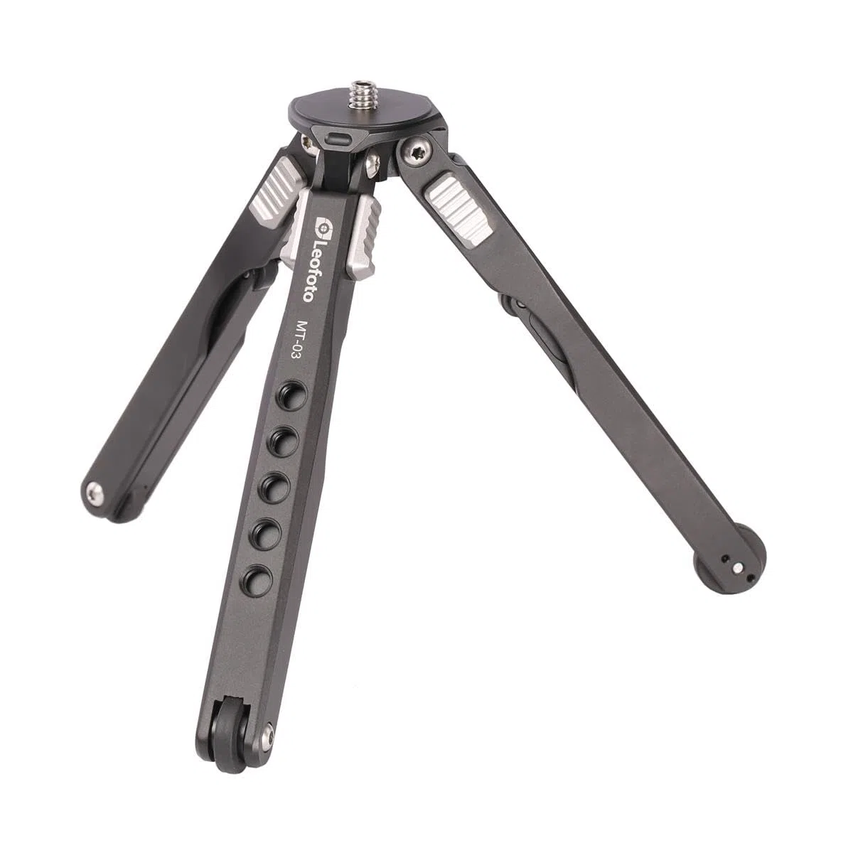 Leofoto - Mini treppiede tascabile - Ideale per un fotografo di viaggio - Capacità di carico di 2kg - Piedini estensibili - Altezza minima da 7,5 cm ad un'altezza massima di 23 cm - MT-03 + MBH-19