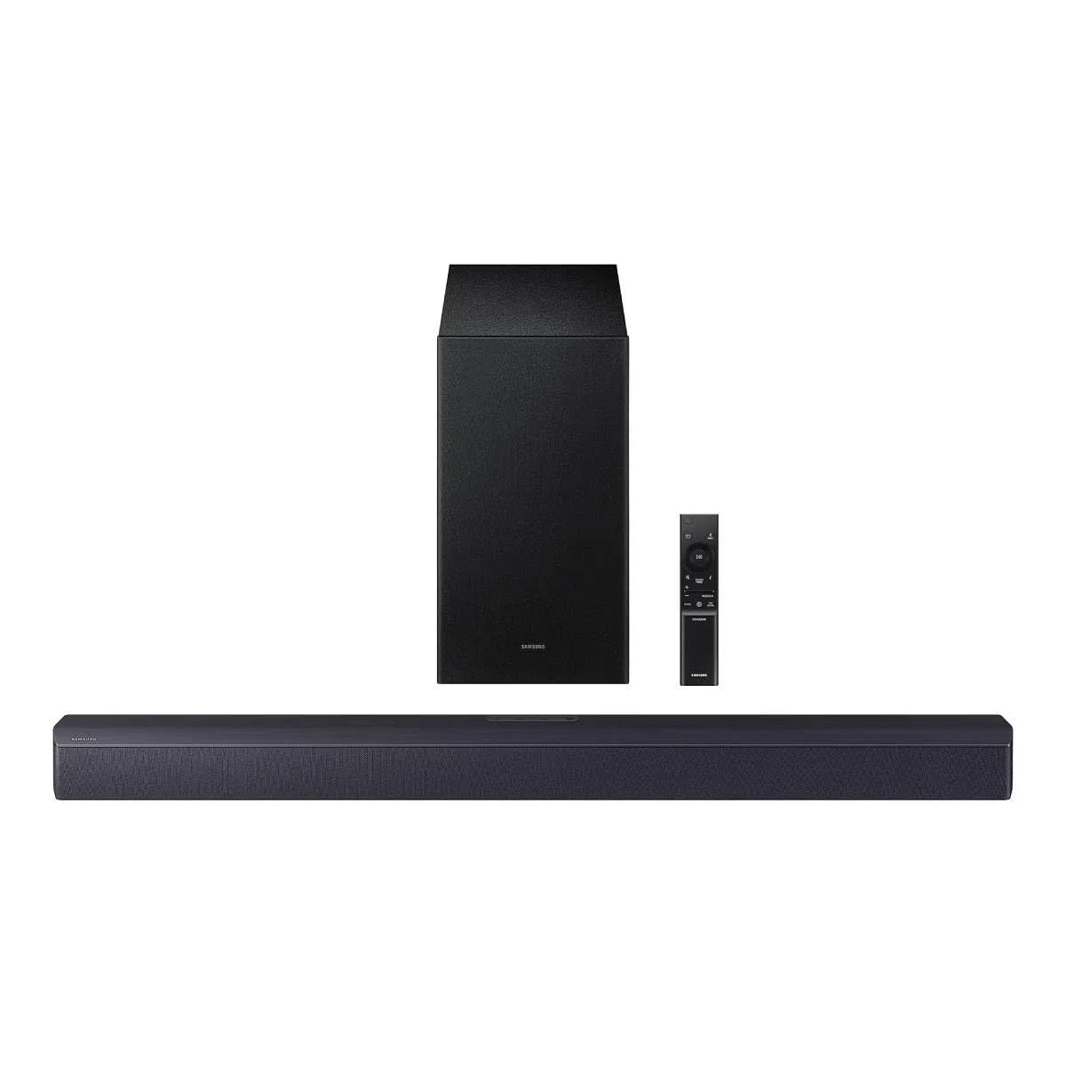 SAMSUNG Sound Bar HW-B450F/ZF 2025 - Dolby Audio/DTS Virtual: X, Adaptive Sound, 2.1 Canali, Modalità Notte e Modalità Gioco [Versione Francese, Spagnola, Portoghese]