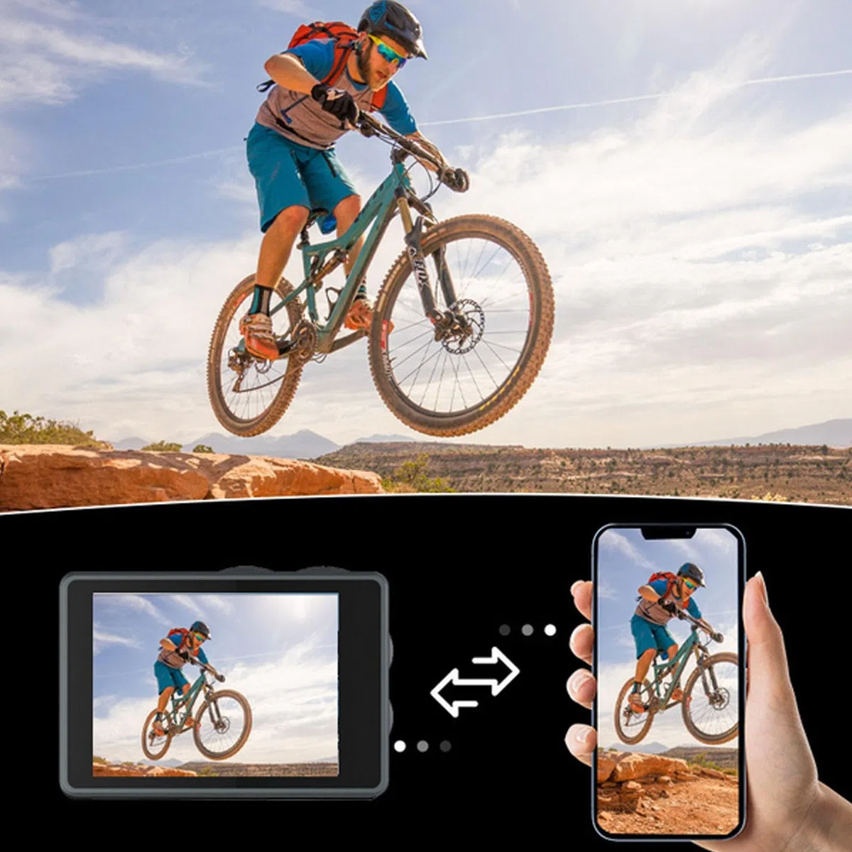 Puruxe Action Camera + scheda di memoria da 64 GB, 5 K, 24 megapixel, completamente attrezzata con accessori, supporta la funzione di telecomando, adatta per registrare vlog e