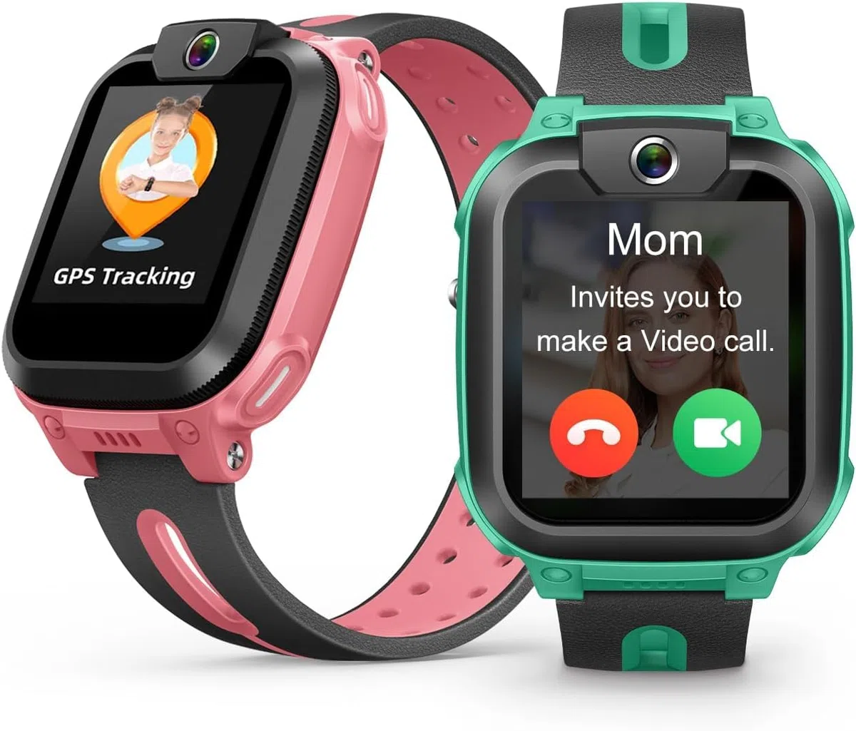 imoo Watch Phone Z1, smartwatch 4G per bambini con videochiamate HD, smartwatch per bambini con posizionamento GPS in tempo reale, IPX8 resistente all'acqua (verde scuro)