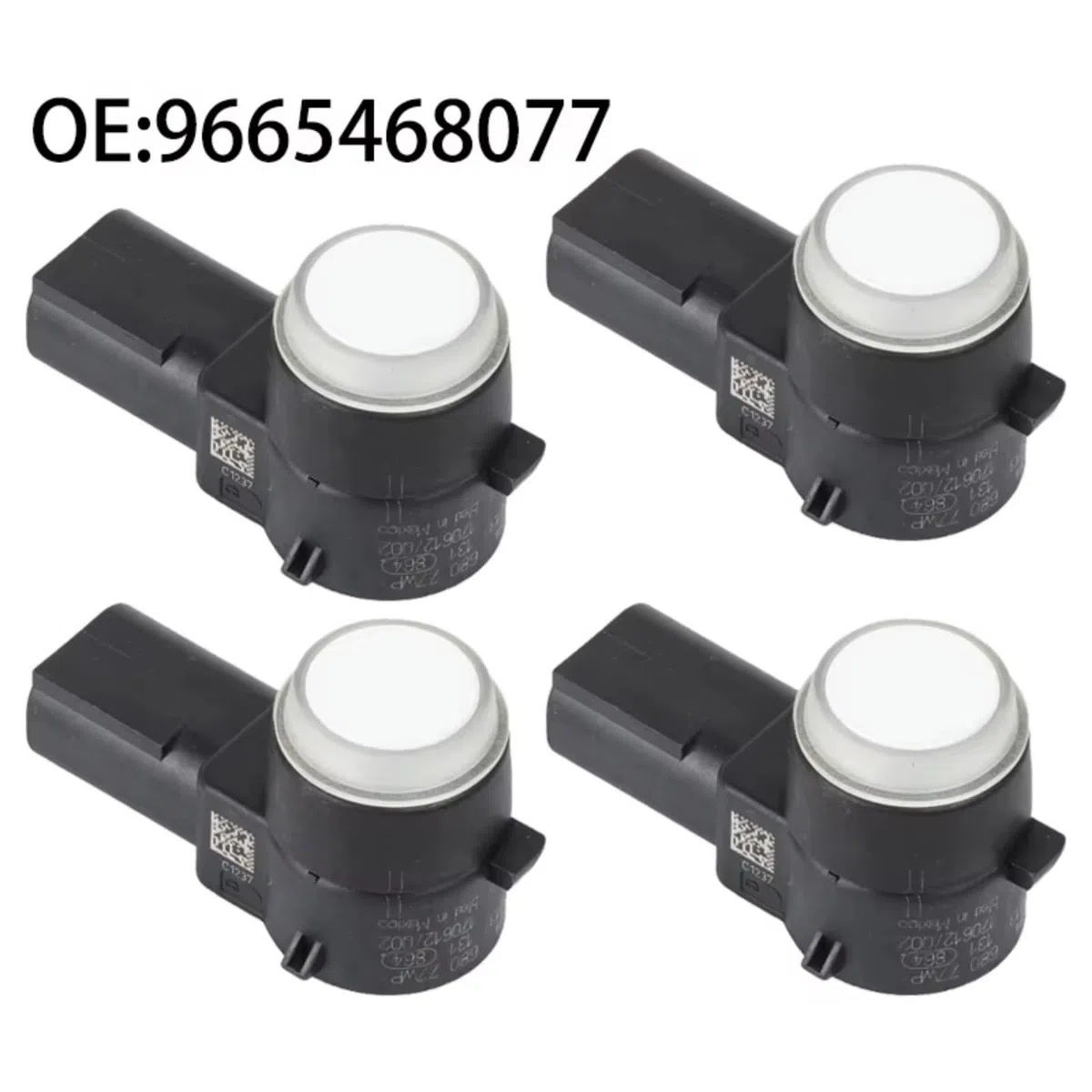 PDC Sensore parcheggio Per Citroen DS4 C4 Sensore Parcheggio PDC | Sensore Di Parcheggio PDC Per Auto Sensore Di Controllo Distanza Radar Retromarcia Di Parcheggio 9665468077(White,4pcs)