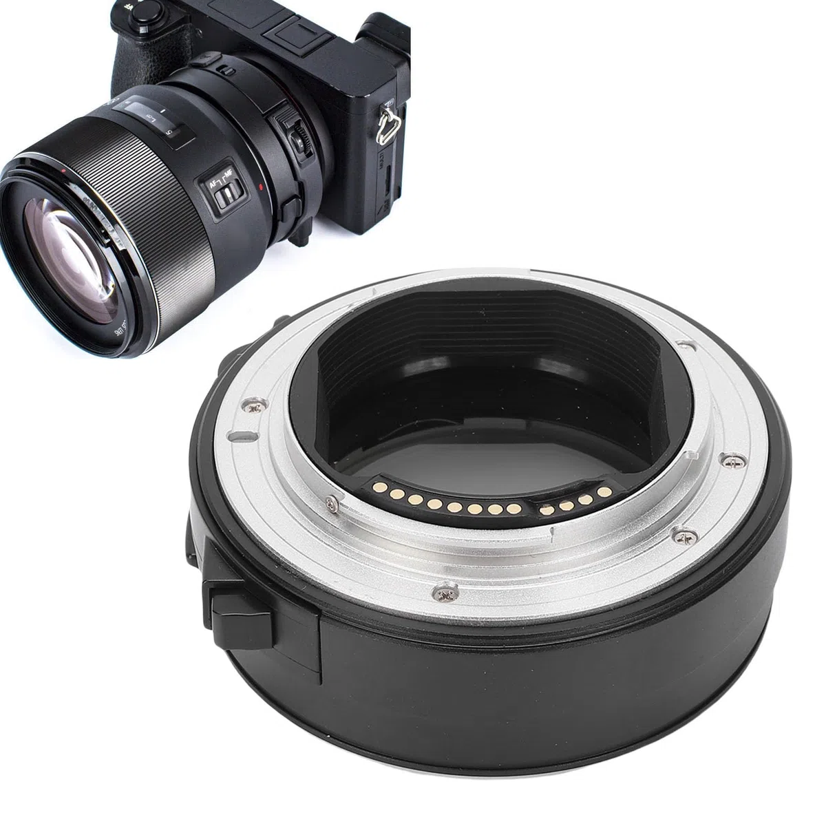 Cryfokt Camera Lens Adapter for RP R5 R6 R7 R8 R10 | Materiale in lega di alluminio, facile installazione e rimozione, supporta la stabilizzazione IS, maggiore durata con