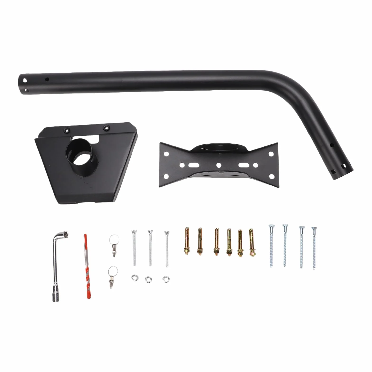 Supporto per Antenna a Parete, Kit Montaggio Antenna Parabolica Regolabile in Lega di Alluminio con Adattatore per Tetto, con Regolazione Angolare per 4 4X V3