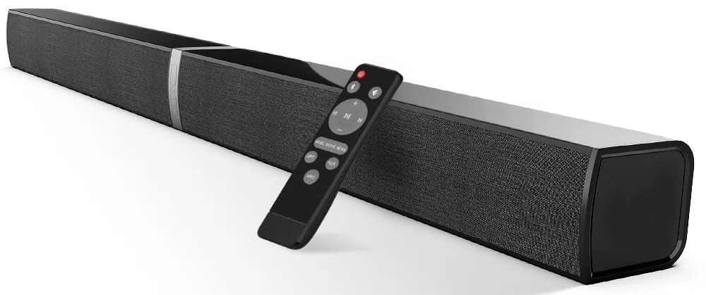 Bluetooth Soundbar per TV, 32 Inch Staccabile 2 in 1 Sound Bar per Televisore con Audio Potente, Altoparlanti per TV per Home Theater Audio, 2.0 canali con OPT/ARC/AUX, 1pcs