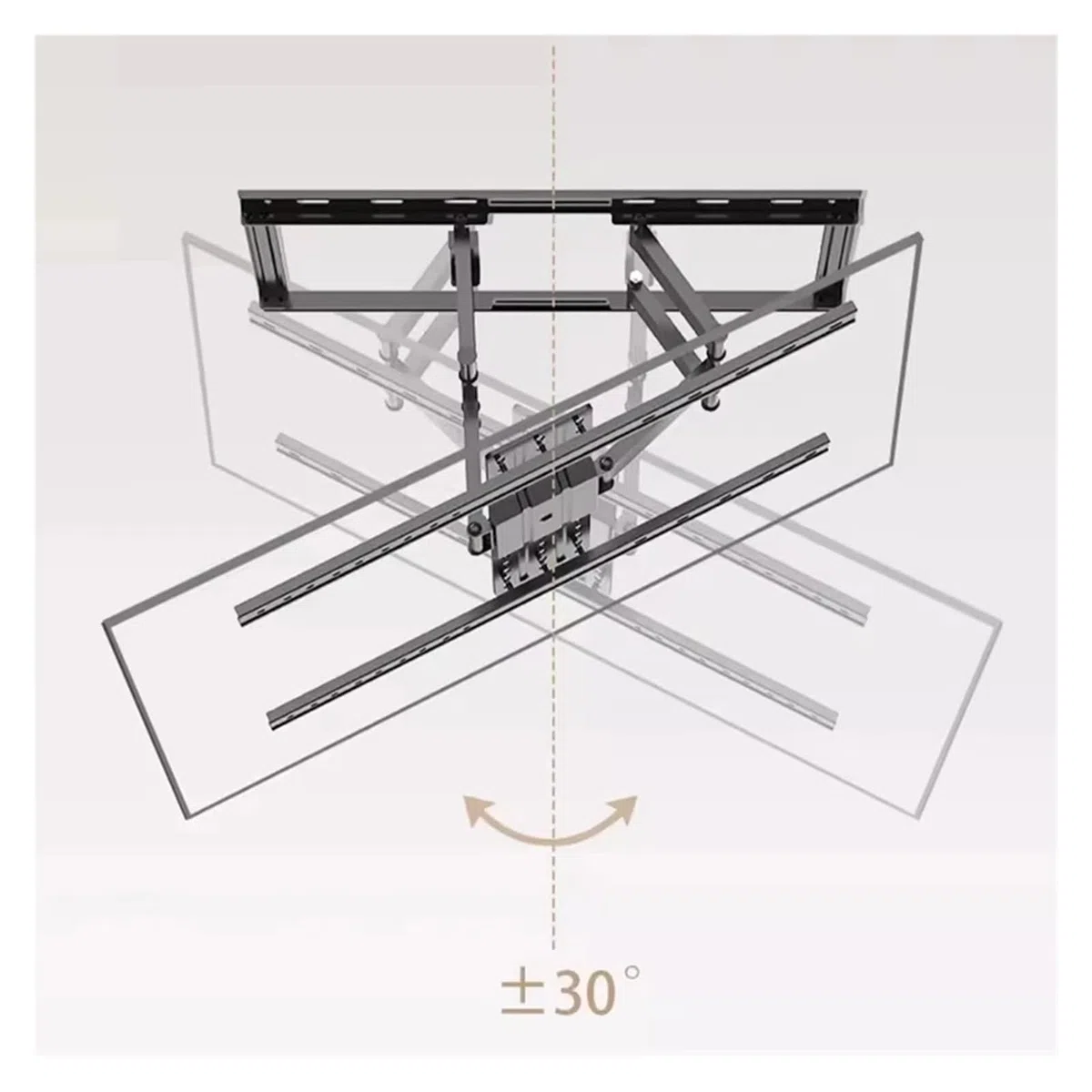 Supporto Da Parete Telescopico for TV A Movimento Completo for Piatto/curvo Da 32-65 Pollici, | Bracci articolati estensibili larghi, VESA 400x400mm