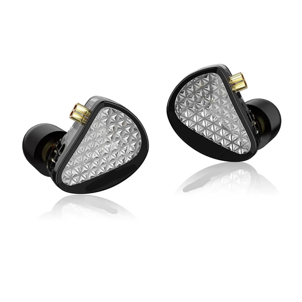 Auricolare intraauricolare 8 Cuffie con armatura bilanciata Auricolare monitor HiFi ad alta qualità del suono(Black no mic)