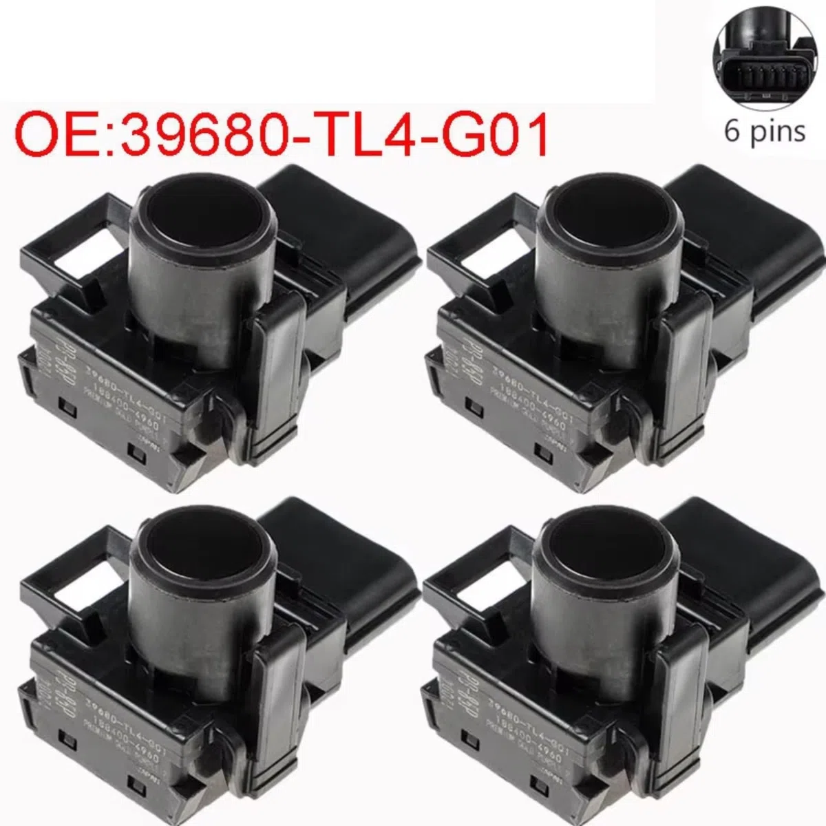 PDC Parking Sensor Per Accord 2013-2015 Per Insight 2009-2015 | Sensore PDC Sensore di parcheggio Sensore di controllo della distanza di parcheggio 39680TL4G01 6 pin(4PCS)