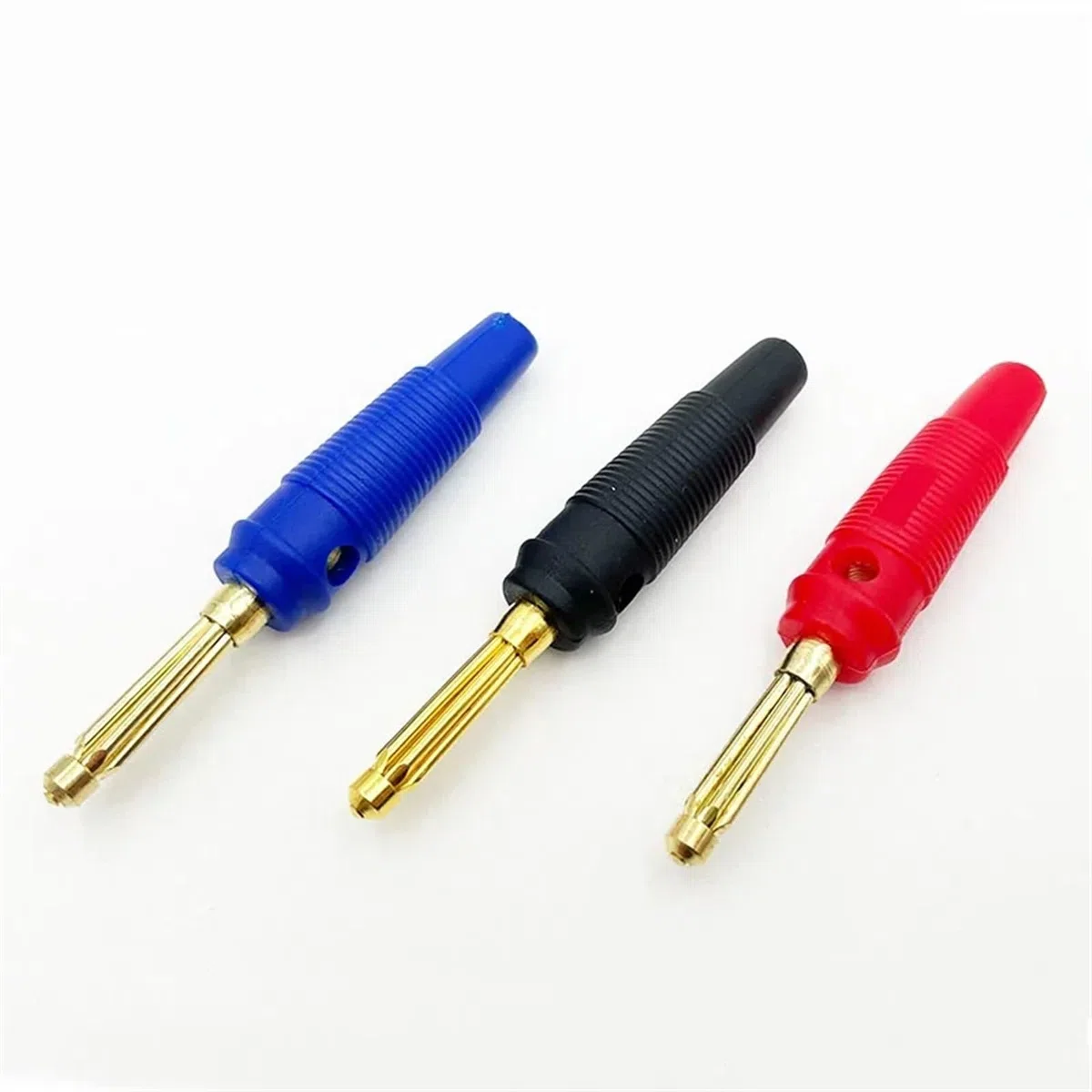 10/50 connettori a banana da 4 mm, connettori per altoparlanti, amplificatori, connettori per cavi placcati in oro (50 rossi)