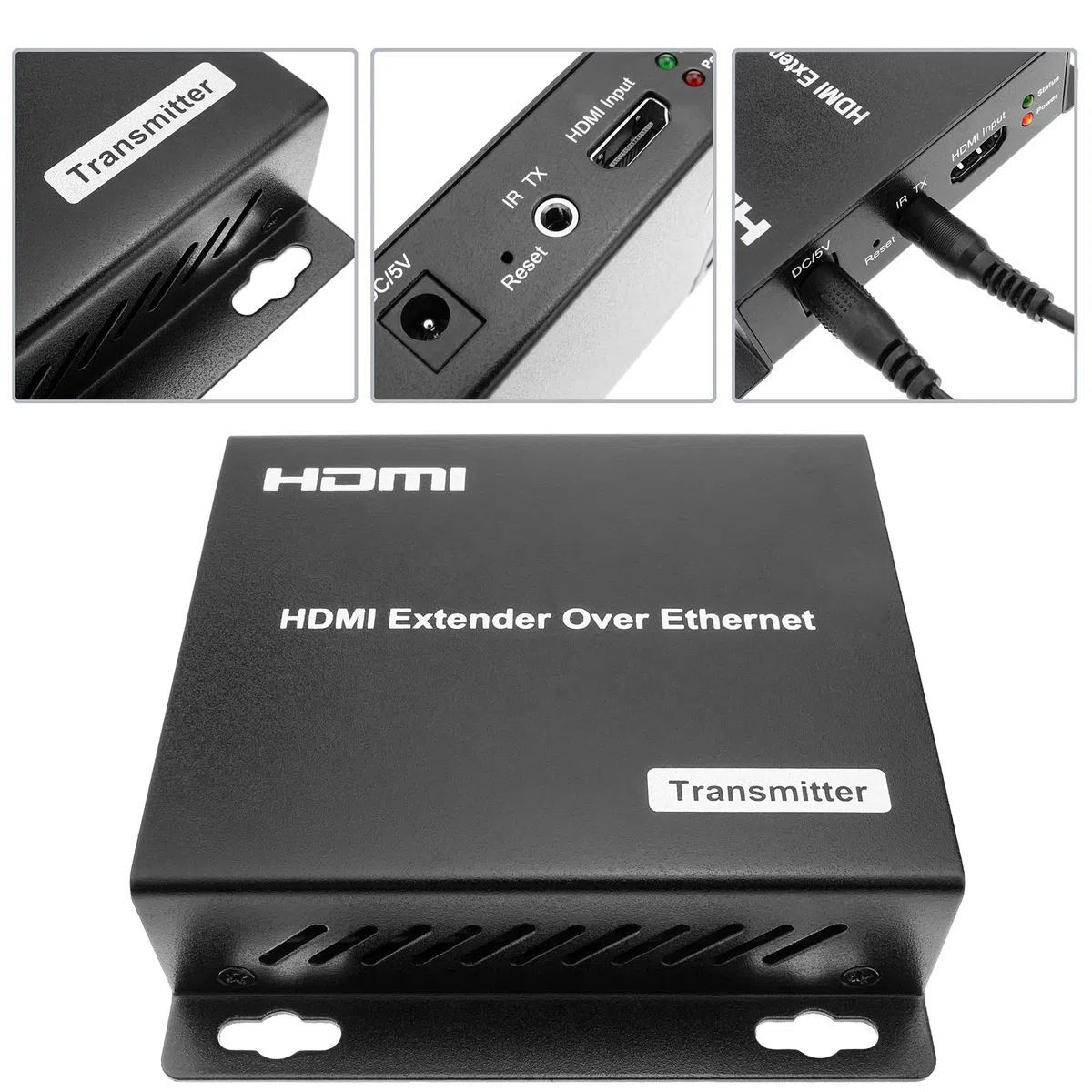 BeMatik - Prolunga HDMI Prolunga FullHD 1080p via cavo ethernet Cat.5e Cat.6 120m - Trasmettitore